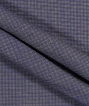 0.8m Lavender checks handloom mangalagiri fabric