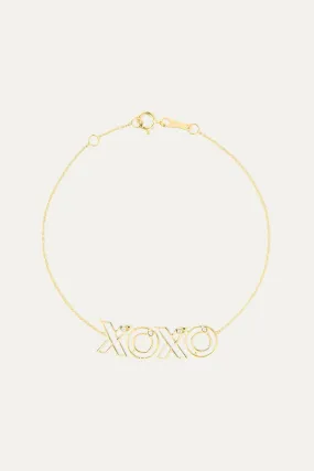 10kt Gold & Diamond Covet 4 Letter Bracelet