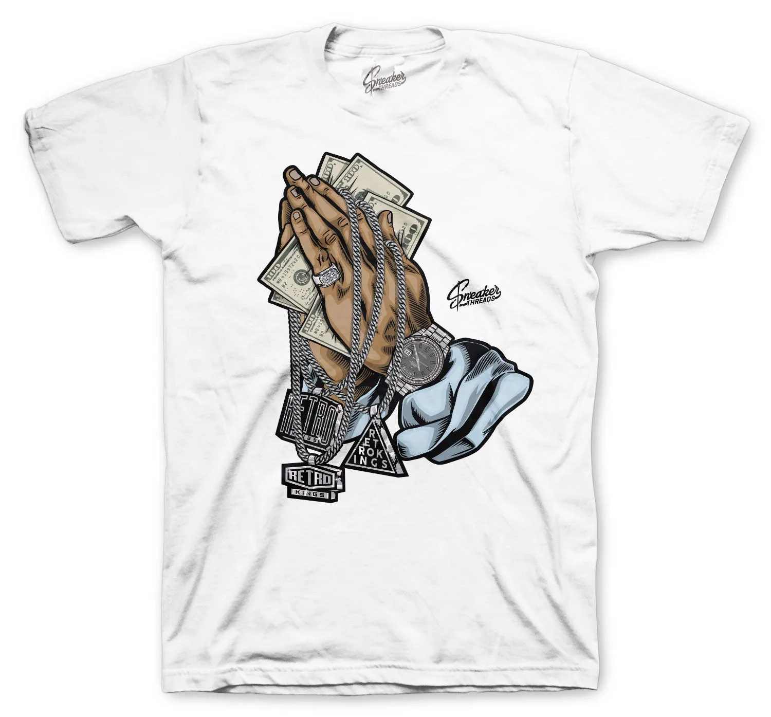 350 Blue Tint Pray Chains Shirt