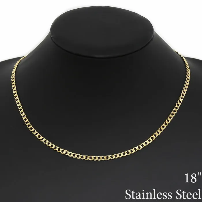 4 MM Curb Chain Stainless Steel Necklace