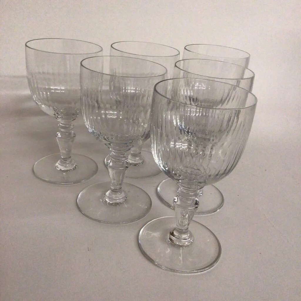 6 Baccarat Renaissance Water Goblets