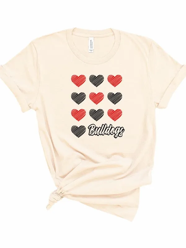 9 Heart Bulldogs Graphic Gameday Tee