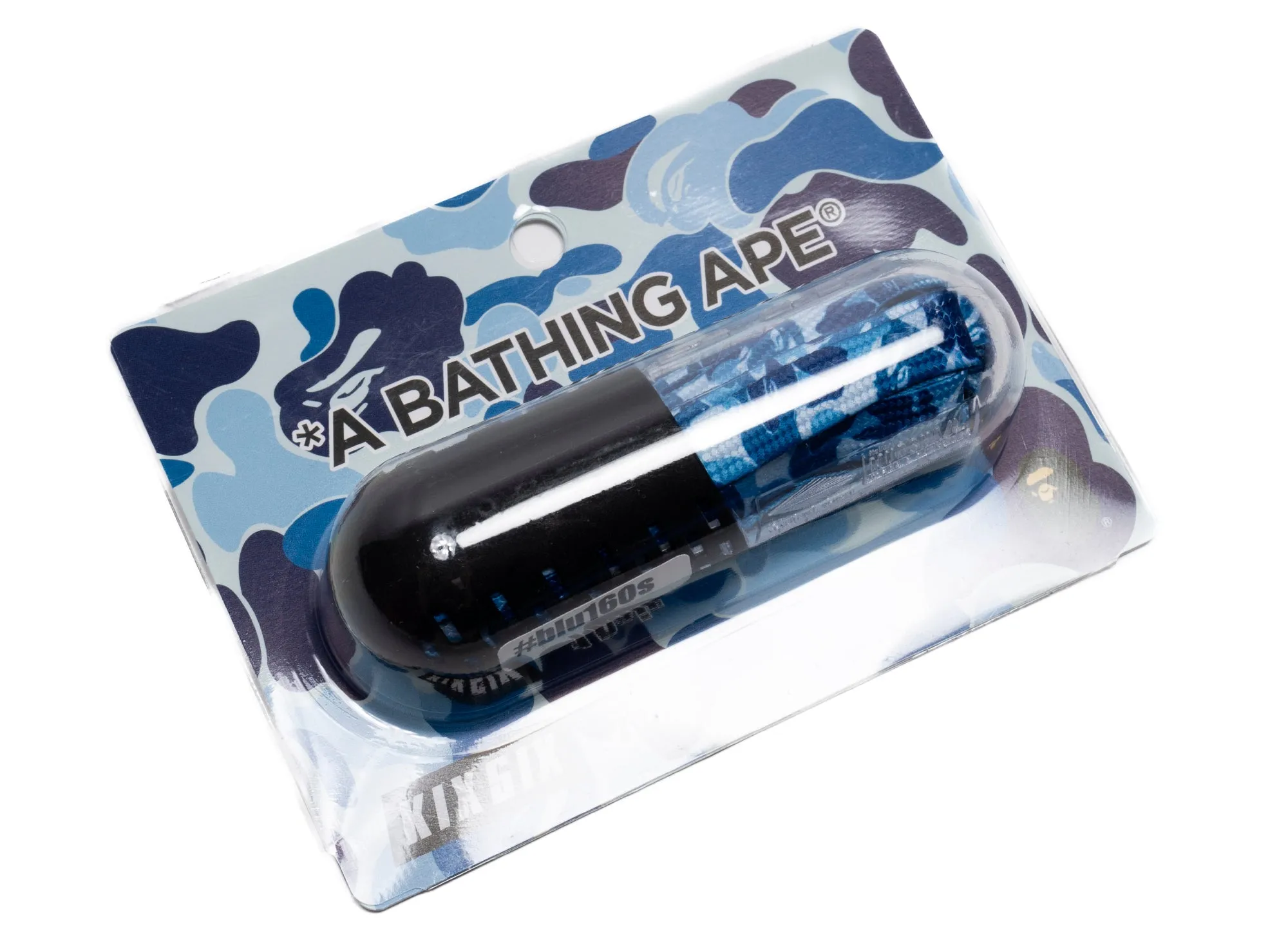 A Bathing Ape Bape x KIXSIX ABC Camo Shoelace in Blue