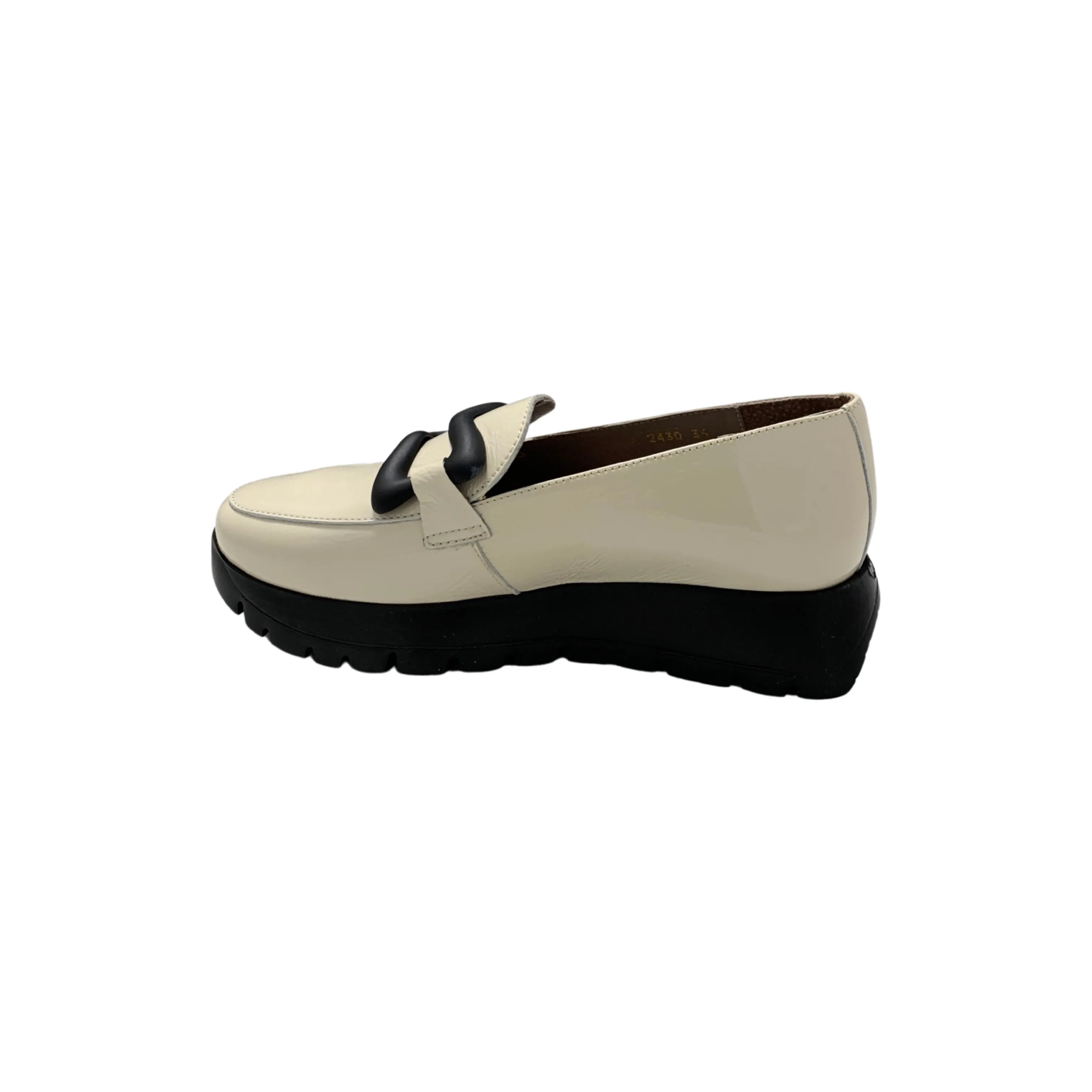 A2430 Off White Platform Loafer