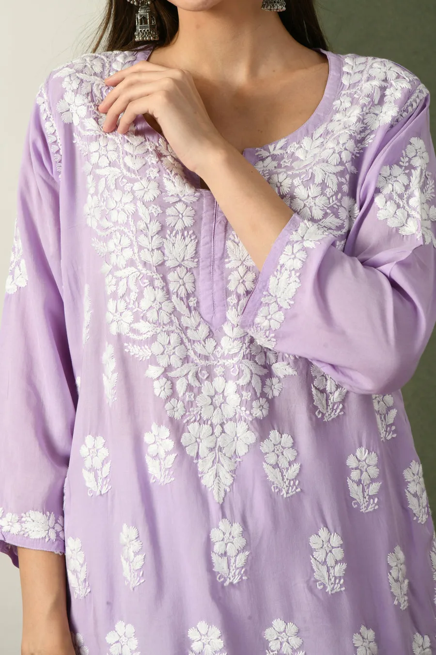 Aabha Premium Modal Chikankari Top