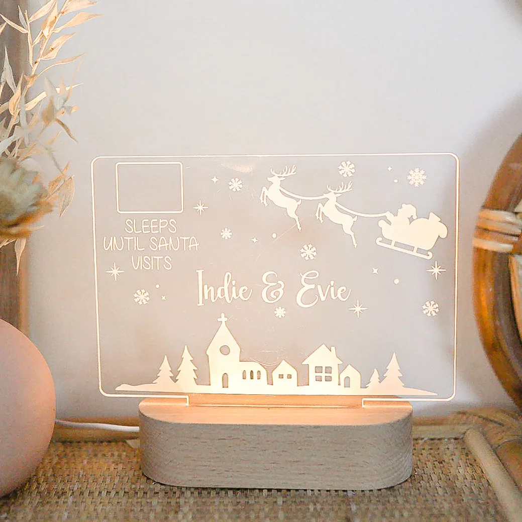 Acrylic Night Light - Christmas Countdown