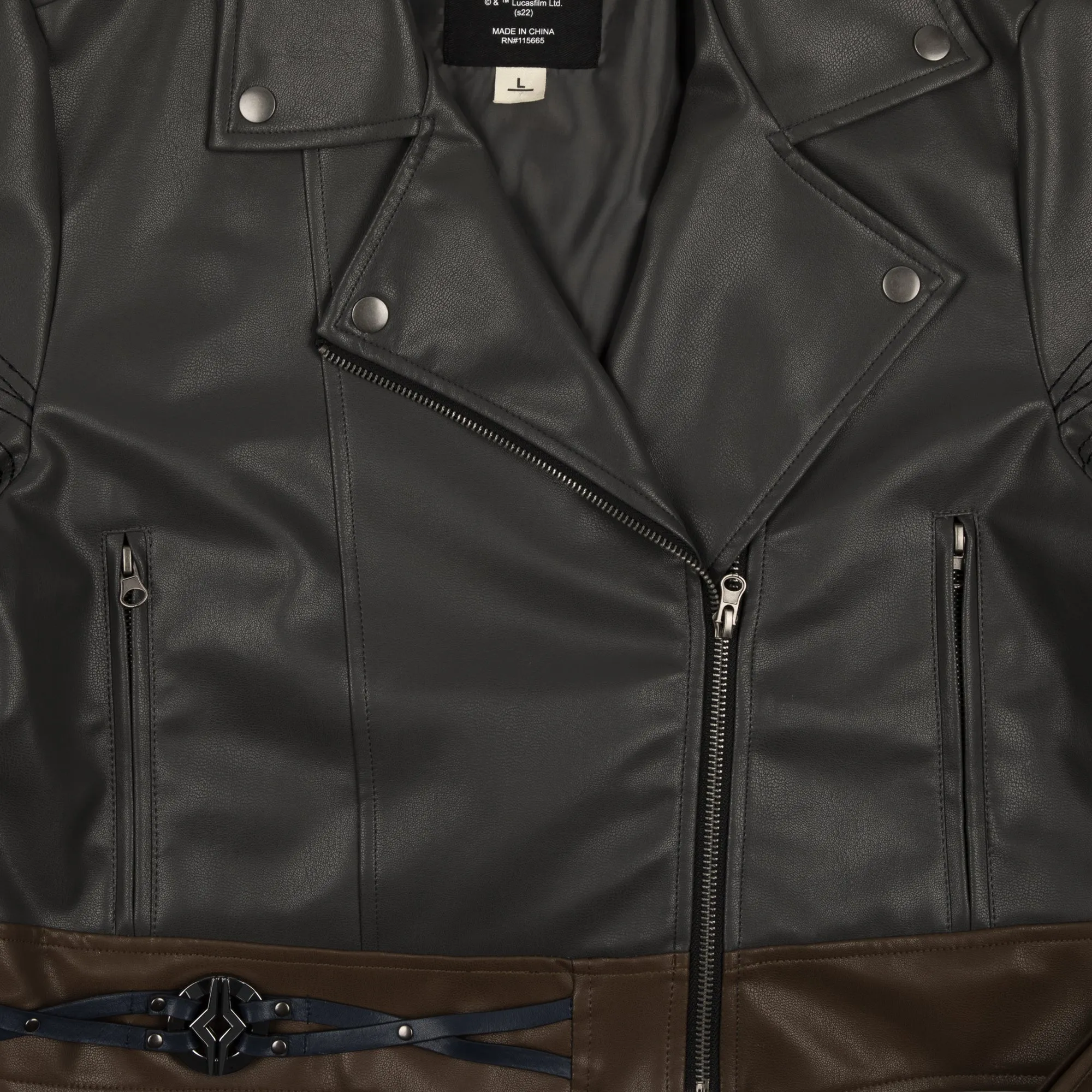 Ahsoka Faux Leather Cropped Moto Jacket