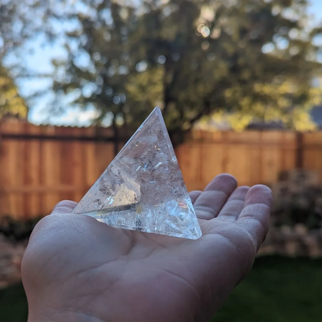 Amazing Clarity Natural Brazilian Quartz Platonic Solids 6 piece Set ~Tucson Exclusive Large Carved Sacred Geometry Set Clear Quartz from Brazil