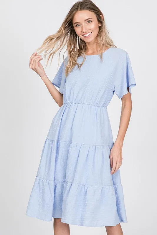 Aubrey Woven Dress in Sky