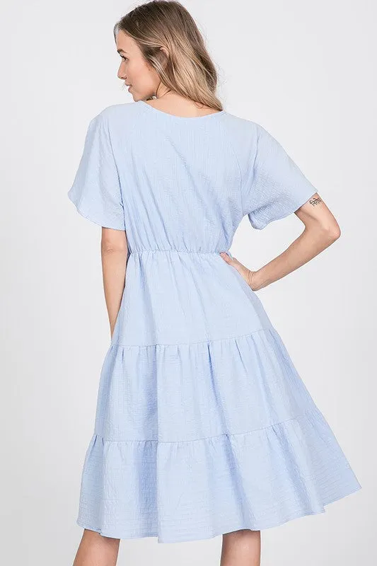 Aubrey Woven Dress in Sky