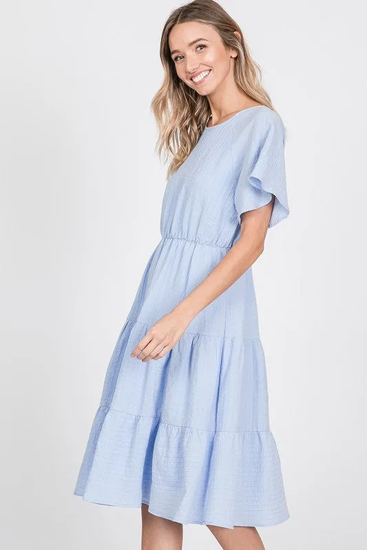 Aubrey Woven Dress in Sky