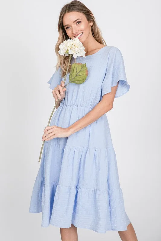 Aubrey Woven Dress in Sky