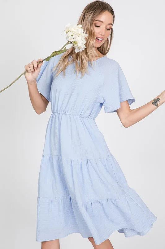 Aubrey Woven Dress in Sky