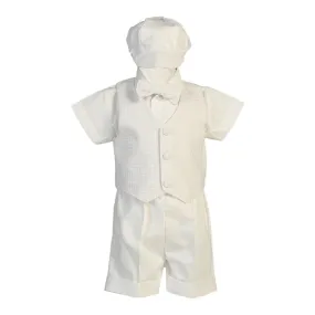 Baby Boys Vest Hat Poly Cotton Short Baptism Christening Set 0-24M