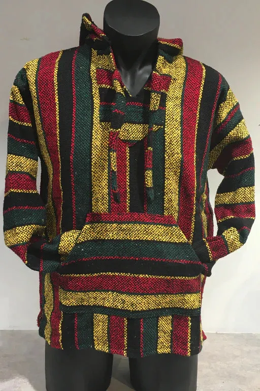 Baja Hoodie - Rasta Striped