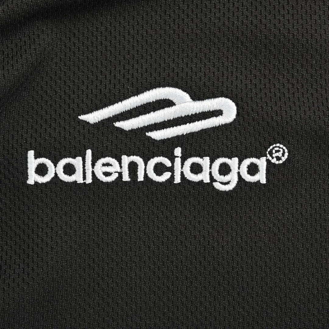 Balenciaga Soccer Logo Black T-Shirt