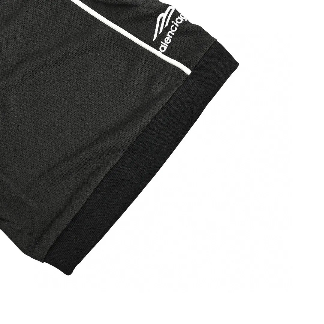 Balenciaga Soccer Logo Black T-Shirt