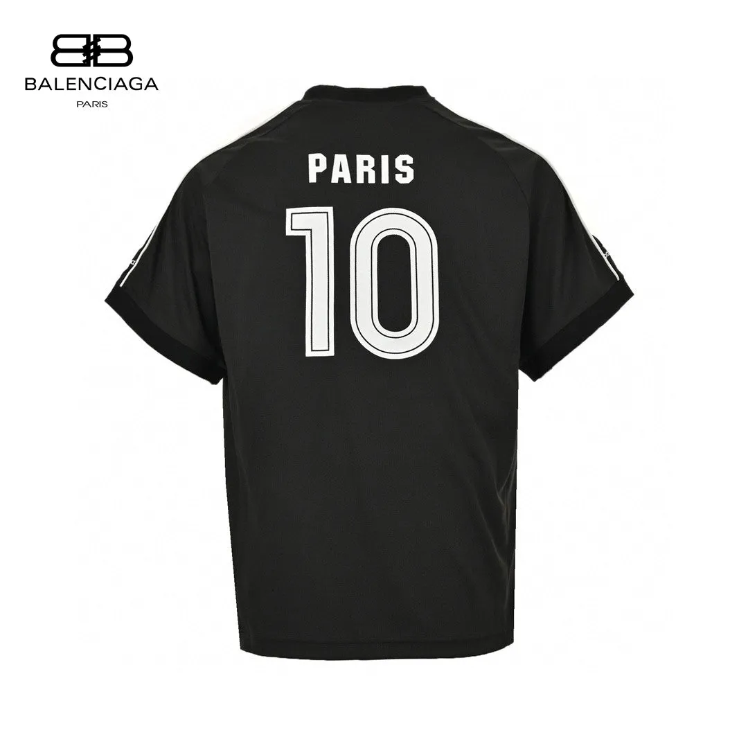 Balenciaga Soccer Logo Black T-Shirt