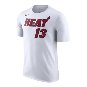 Bam Adebayo NIKE Miami HEAT Association White Name & Number Youth Tee