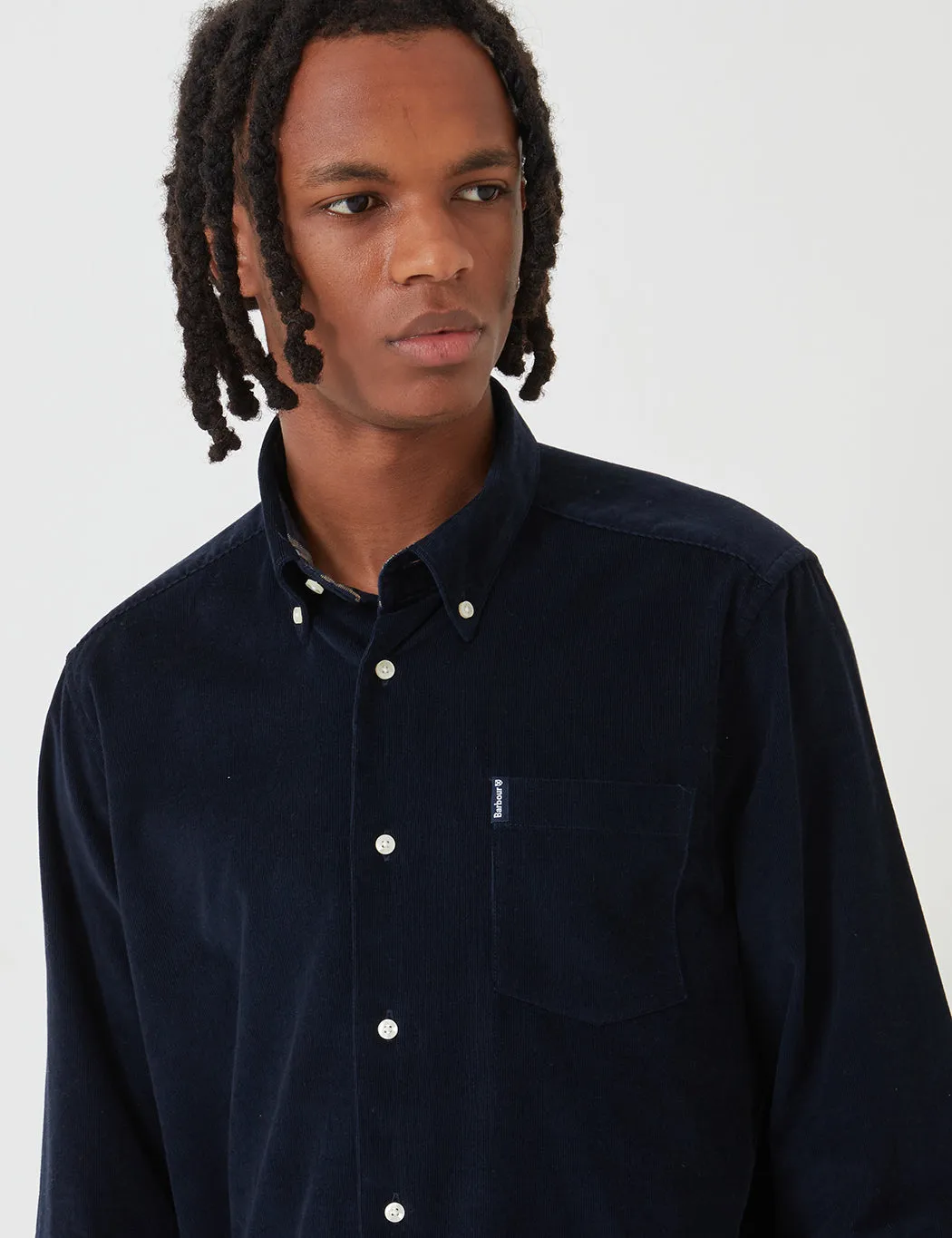 Barbour Cord 1 Tailored Shirt - Navy Blue