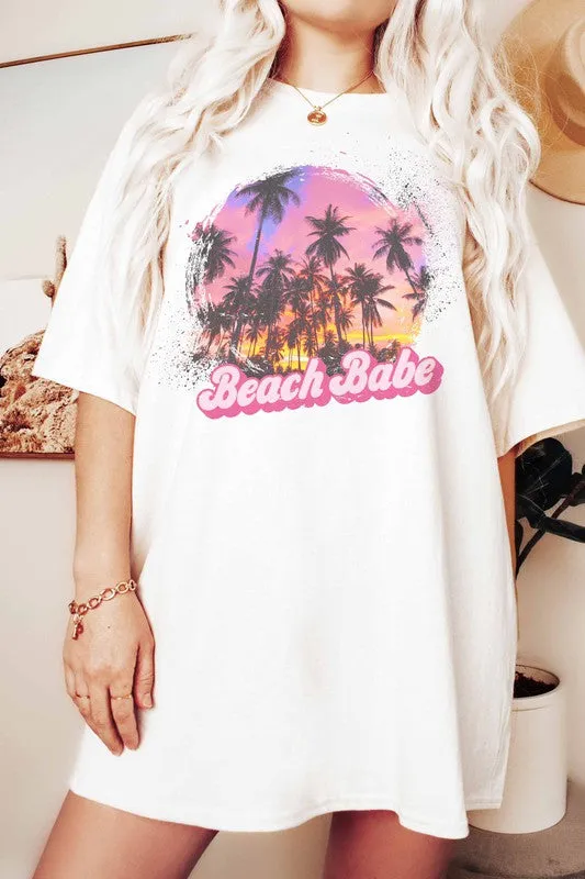 BEACH BABE SUMMER SUNSET GRAPHIC TEE