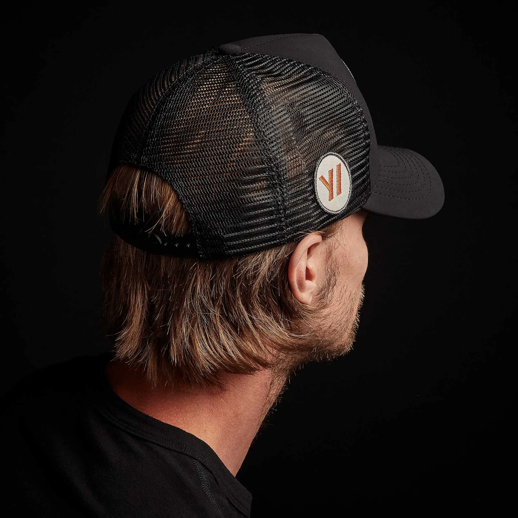 Bear Patch Trucker Hat - Black