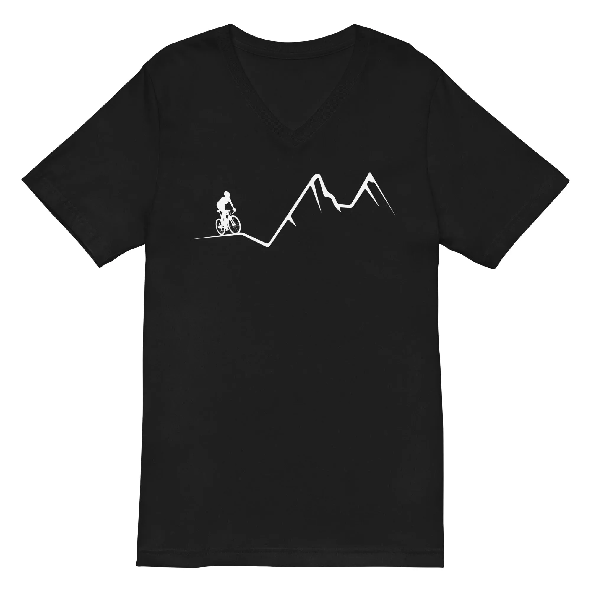 Berge_-_Radfahren_-_(F)_(16) - Unisex V-Neck Tee | Bella   Canvas 3005