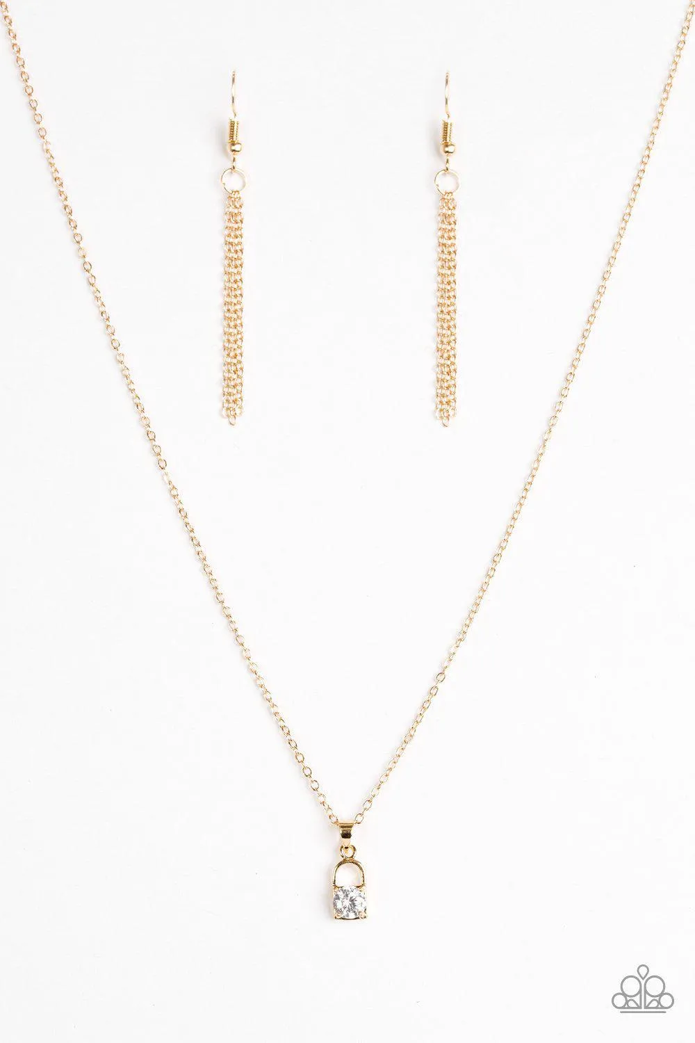 Best Of LOCK Gold Necklace - Paparazzi Accessories