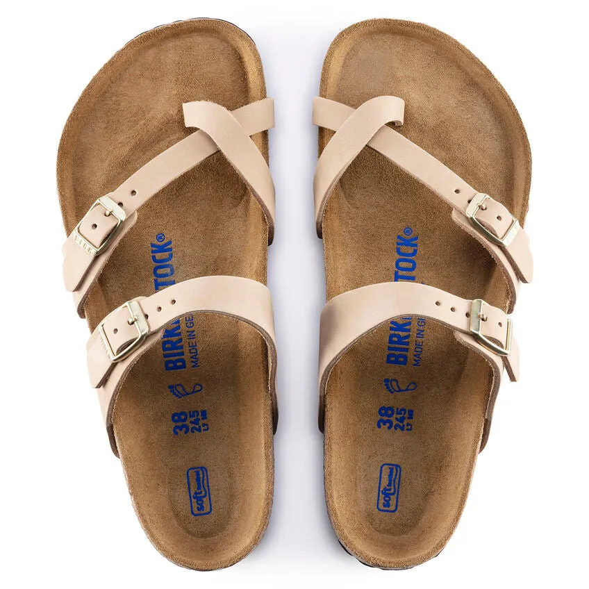 Birkenstock Women's Mayari Soft Footbed Nubuck Leather (Sandcastle)