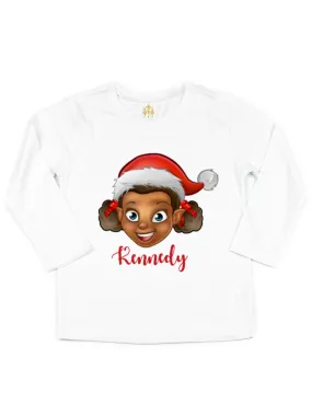 Black Girl Elf Kids Shirt - Personalized