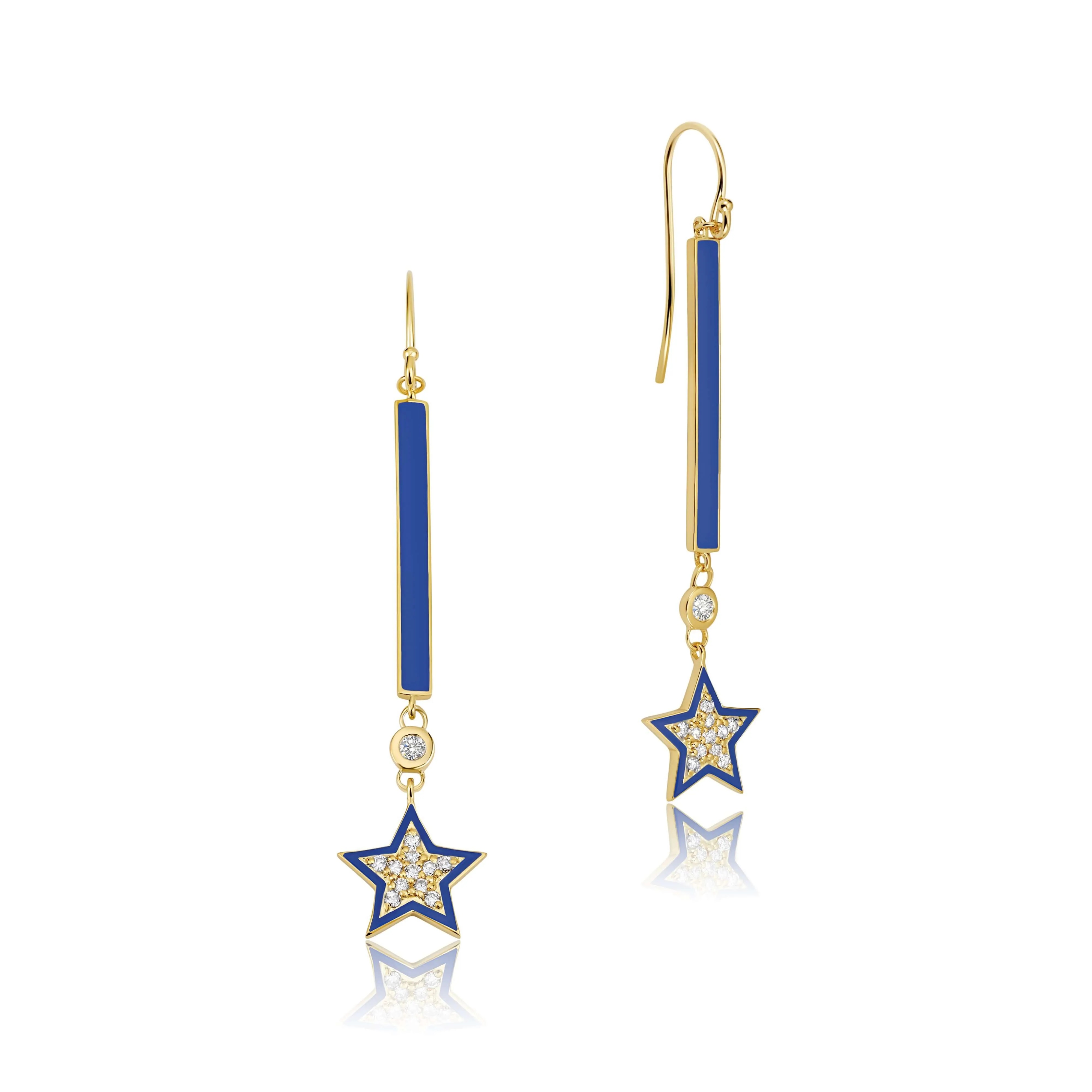 Blue Star Earrings