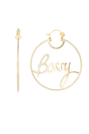 Bossy Nameplate Hoops