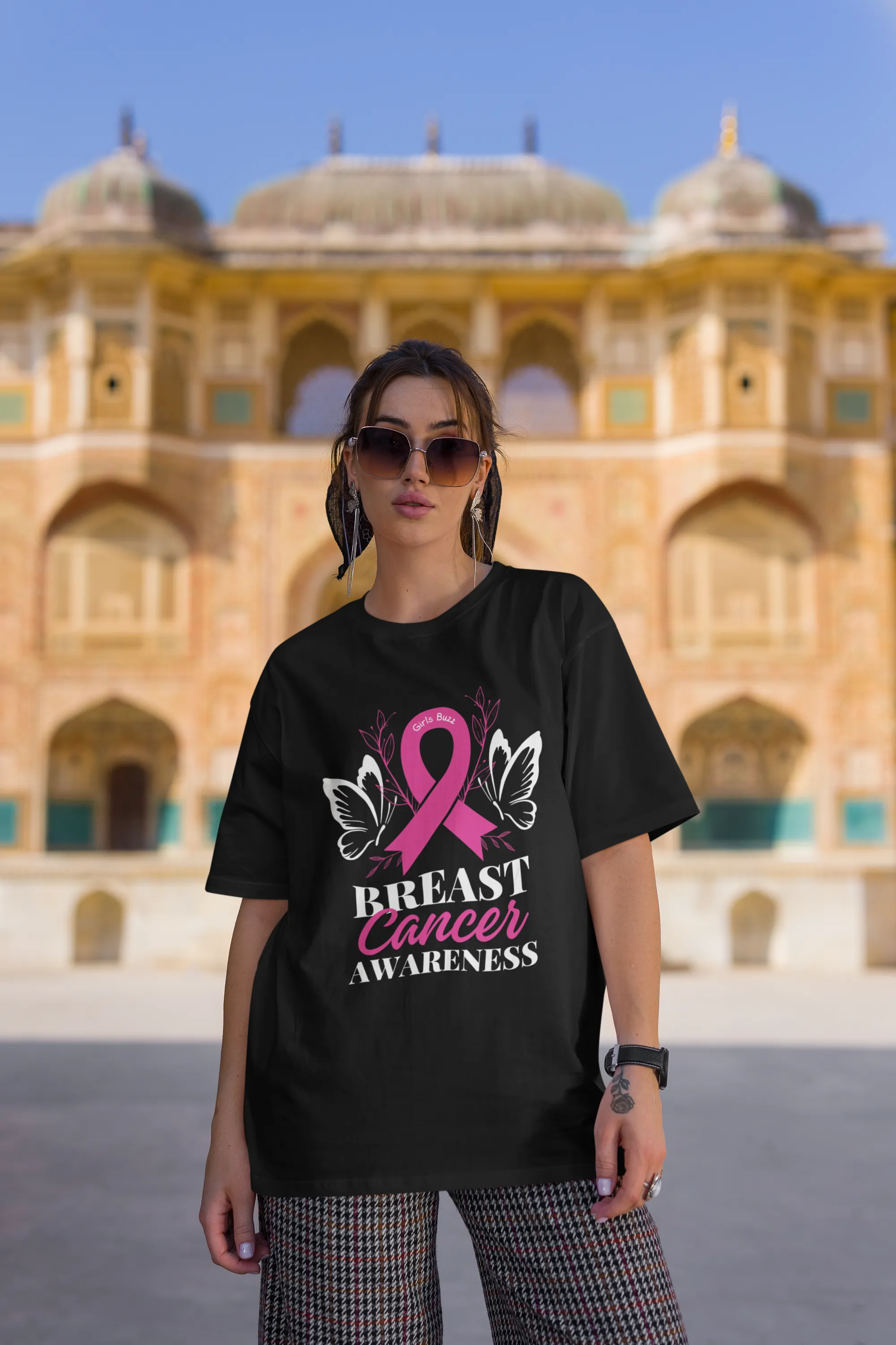 Breast Cancer Awareness Oversized T-shirt