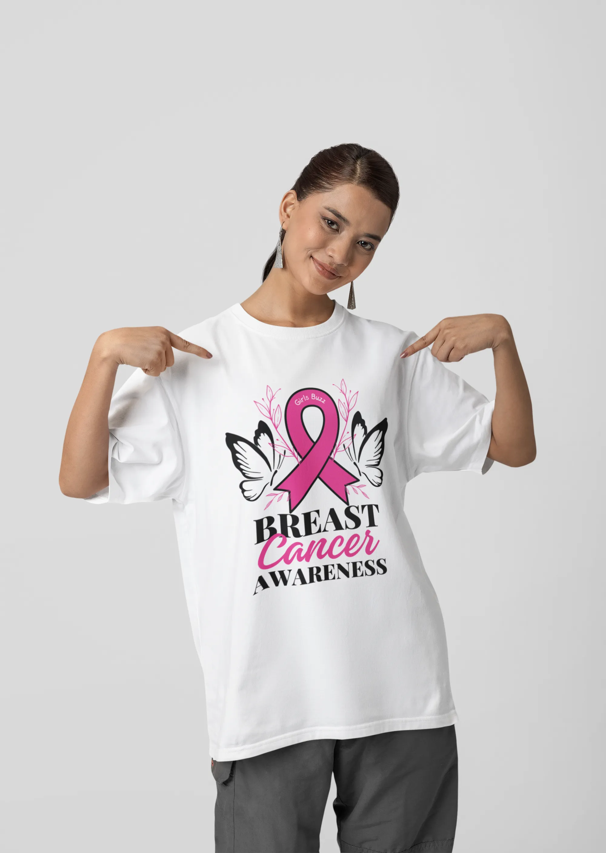 Breast Cancer Awareness Oversized T-shirt