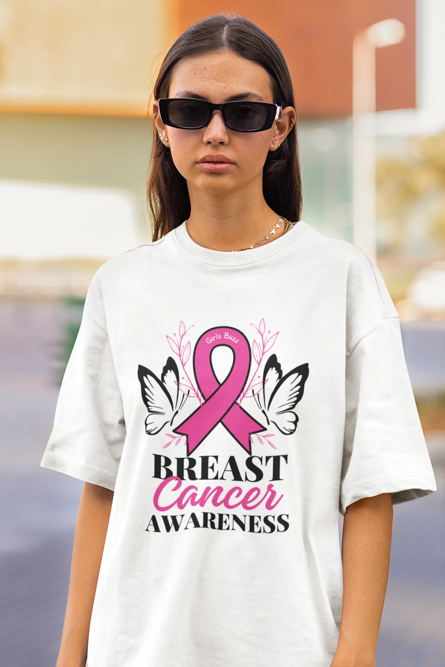 Breast Cancer Awareness Oversized T-shirt