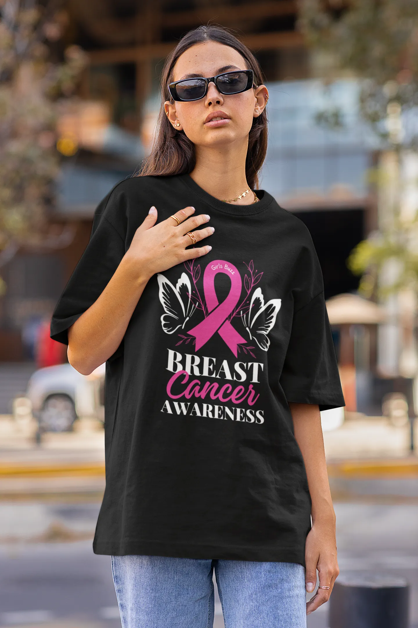 Breast Cancer Awareness Oversized T-shirt