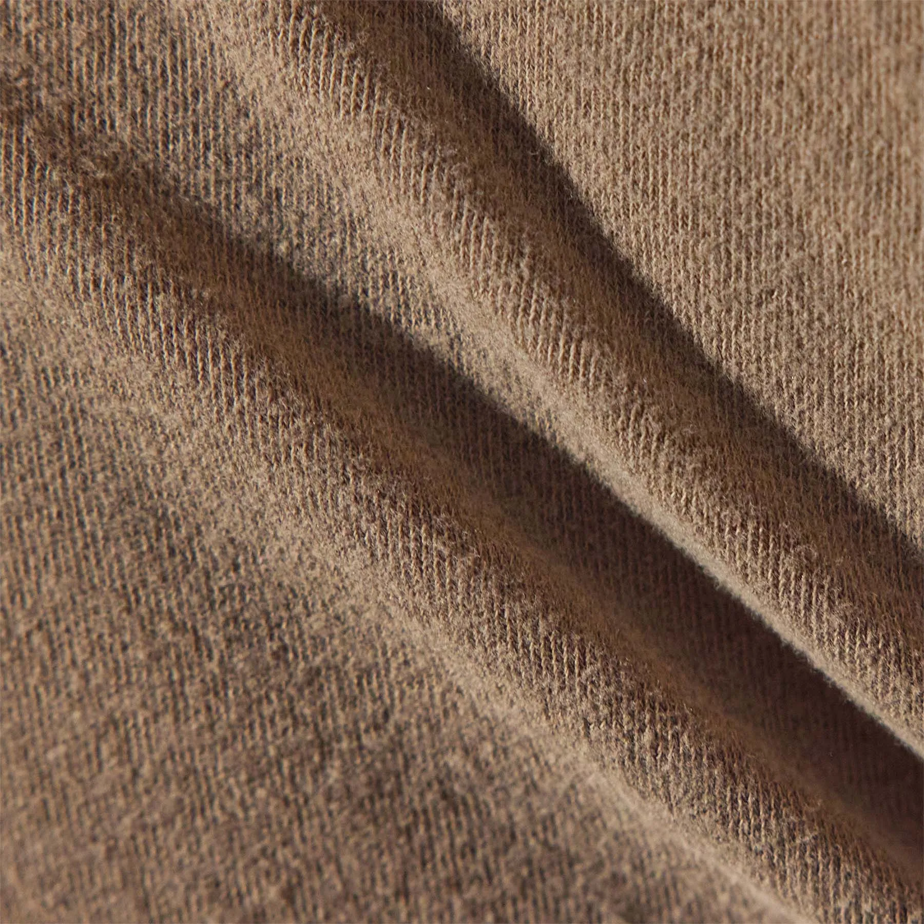 Brushed Jersey Ruched Dress - Cashew Pigment