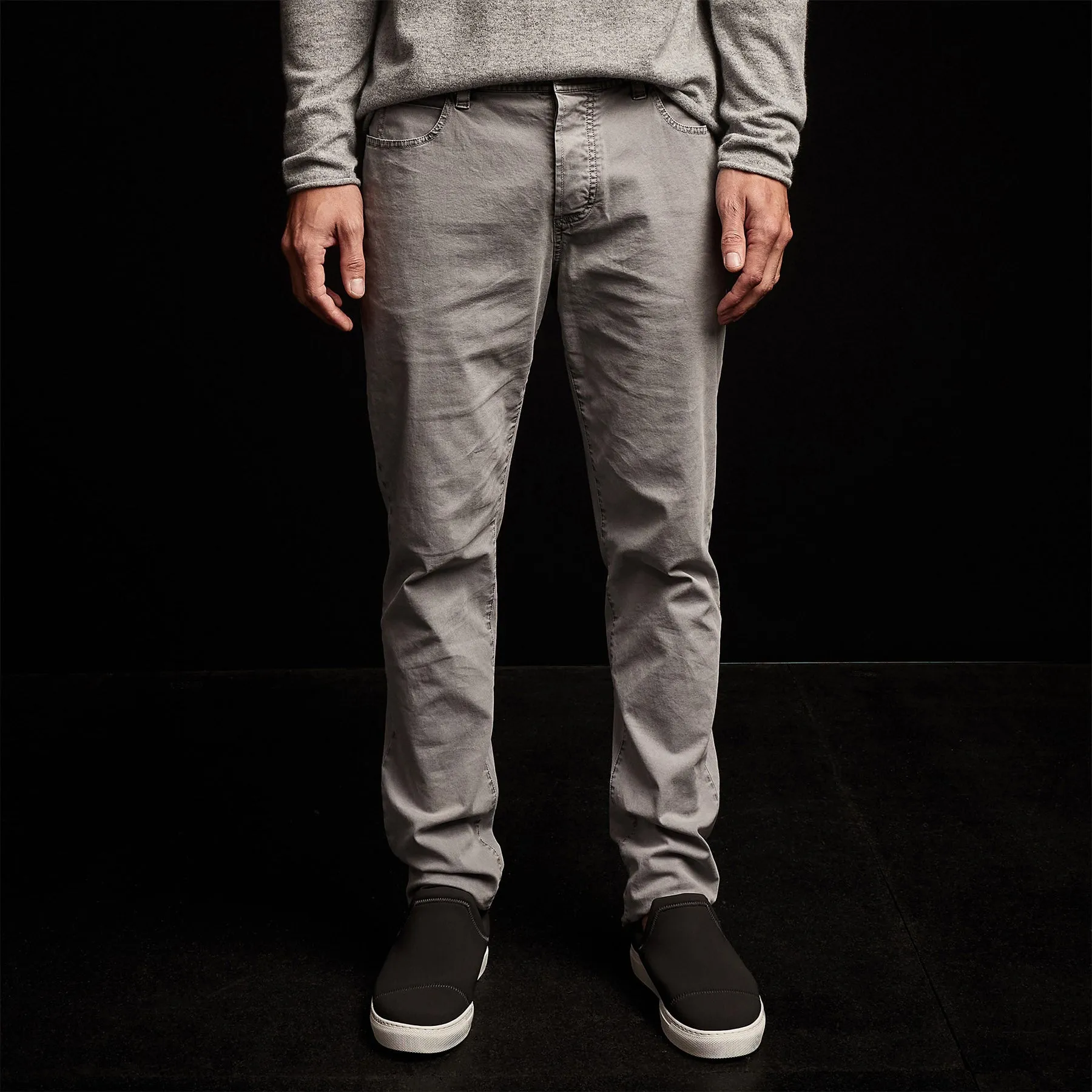 Brushed Twill 5 Pocket Pant - Silver Grey Pigment