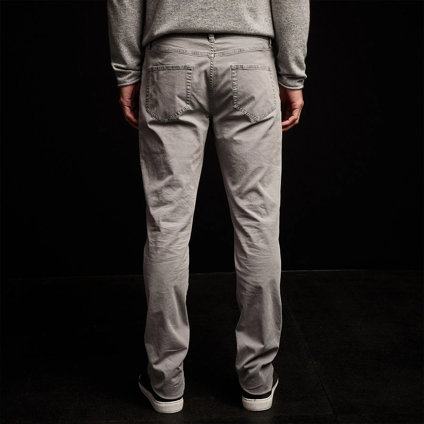 Brushed Twill 5 Pocket Pant - Silver Grey Pigment