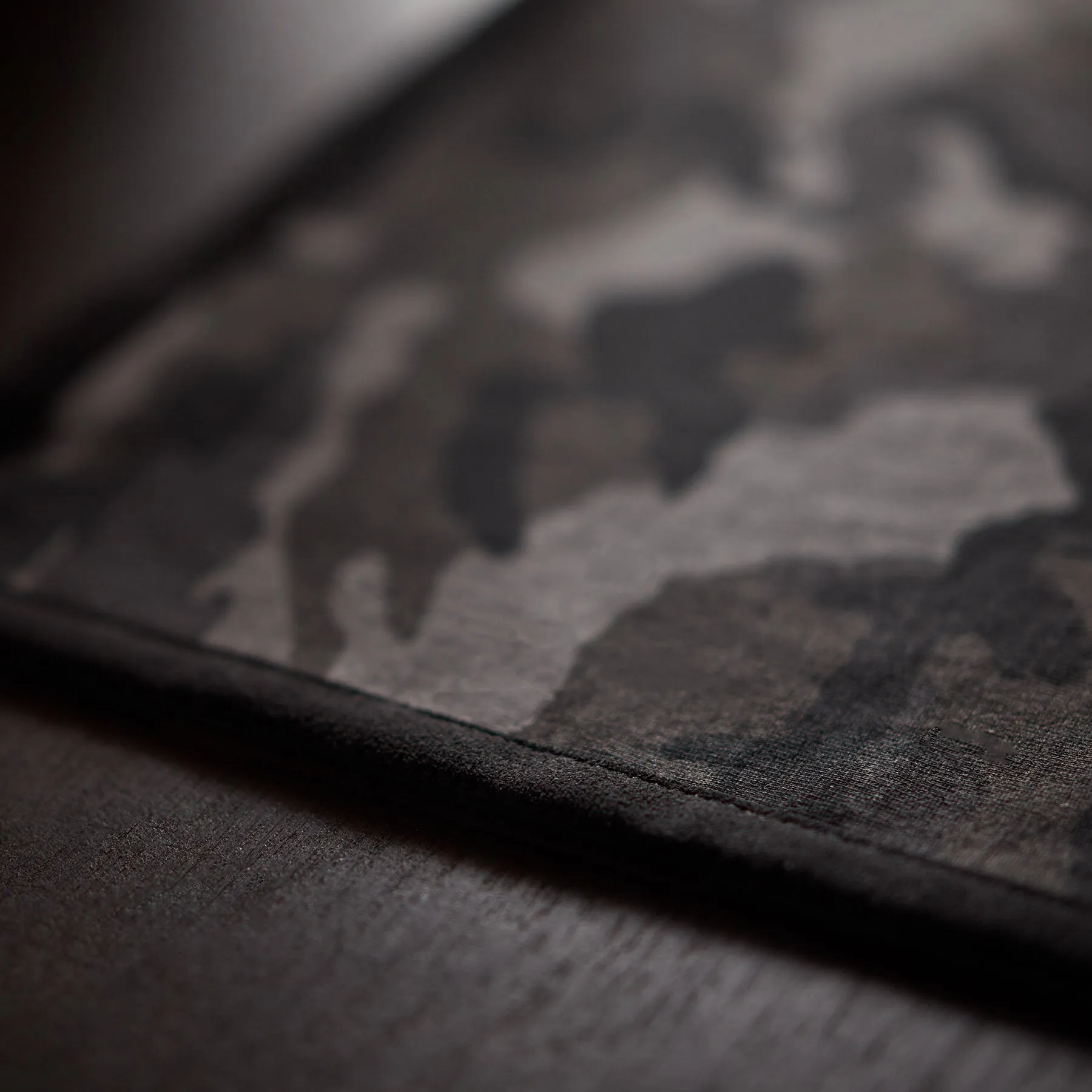 Camo Placemat with Suede Trim - Night Camo/Black