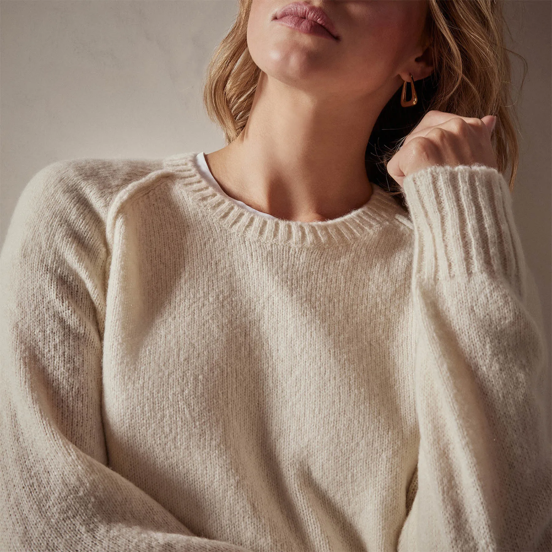 Cashmere Crew Sweater - Ivory