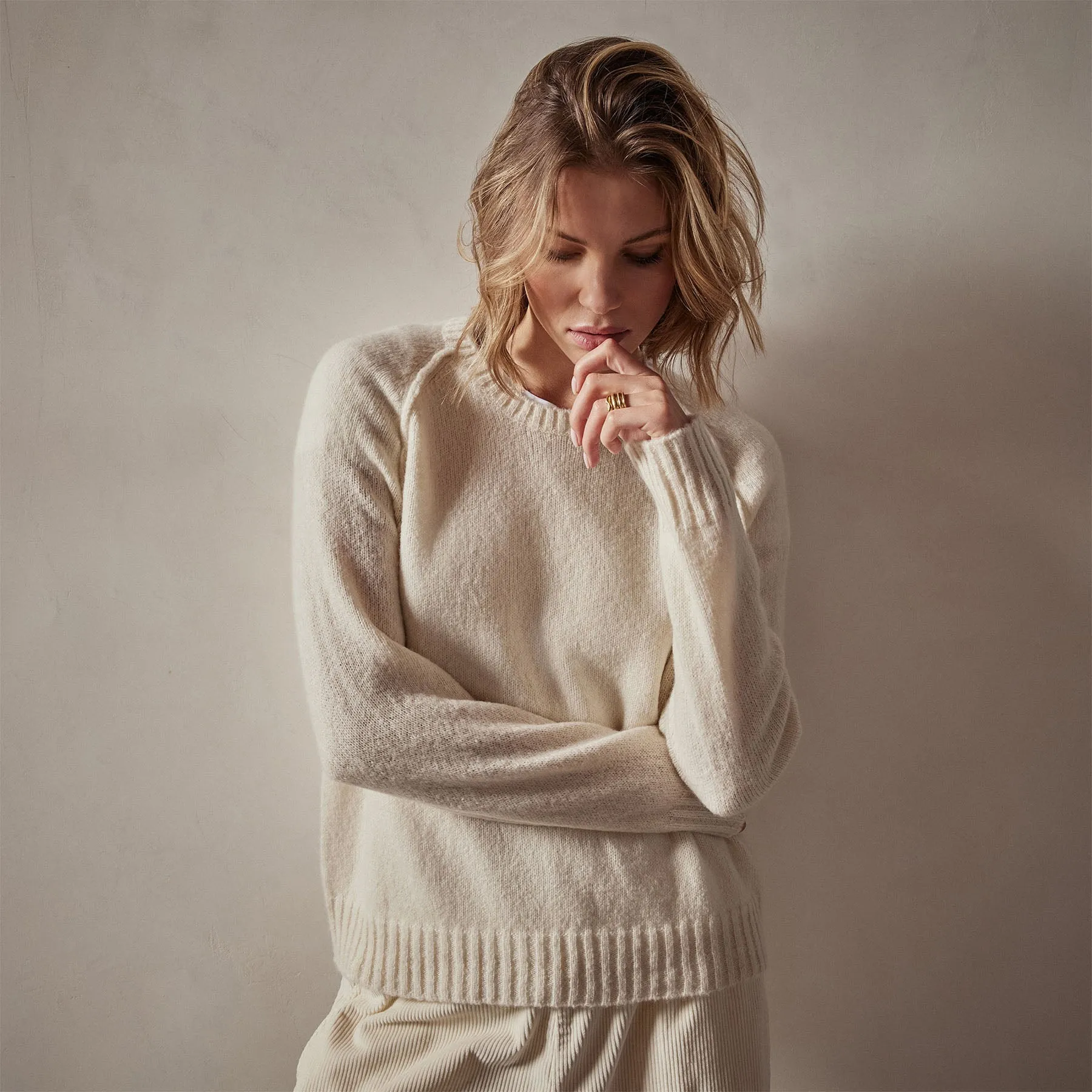 Cashmere Crew Sweater - Ivory