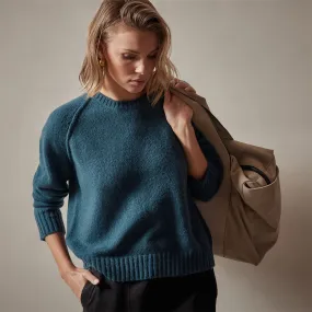 Cashmere Crew Sweater - Teal