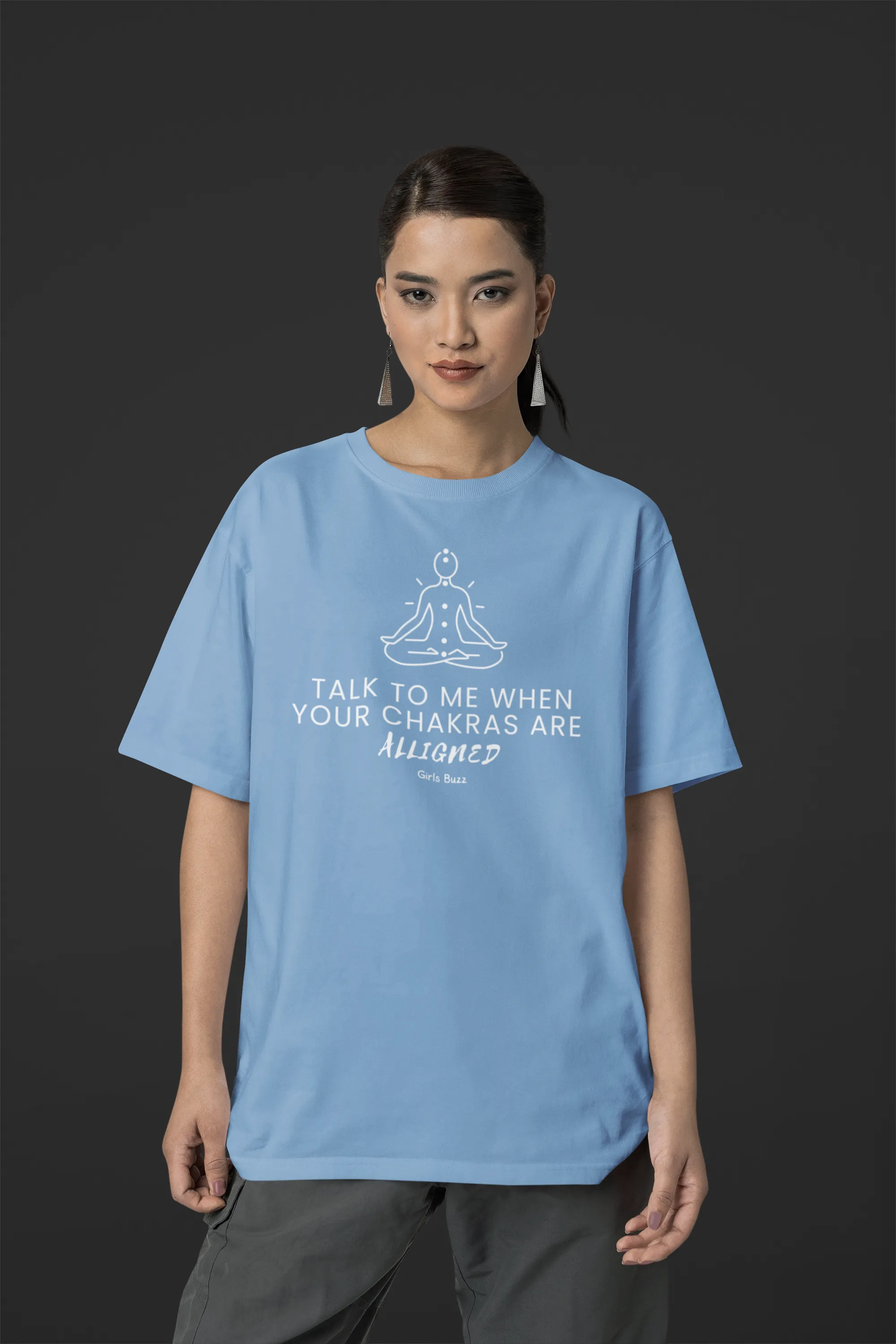 Chakras Aligned Oversized Yoga Tee