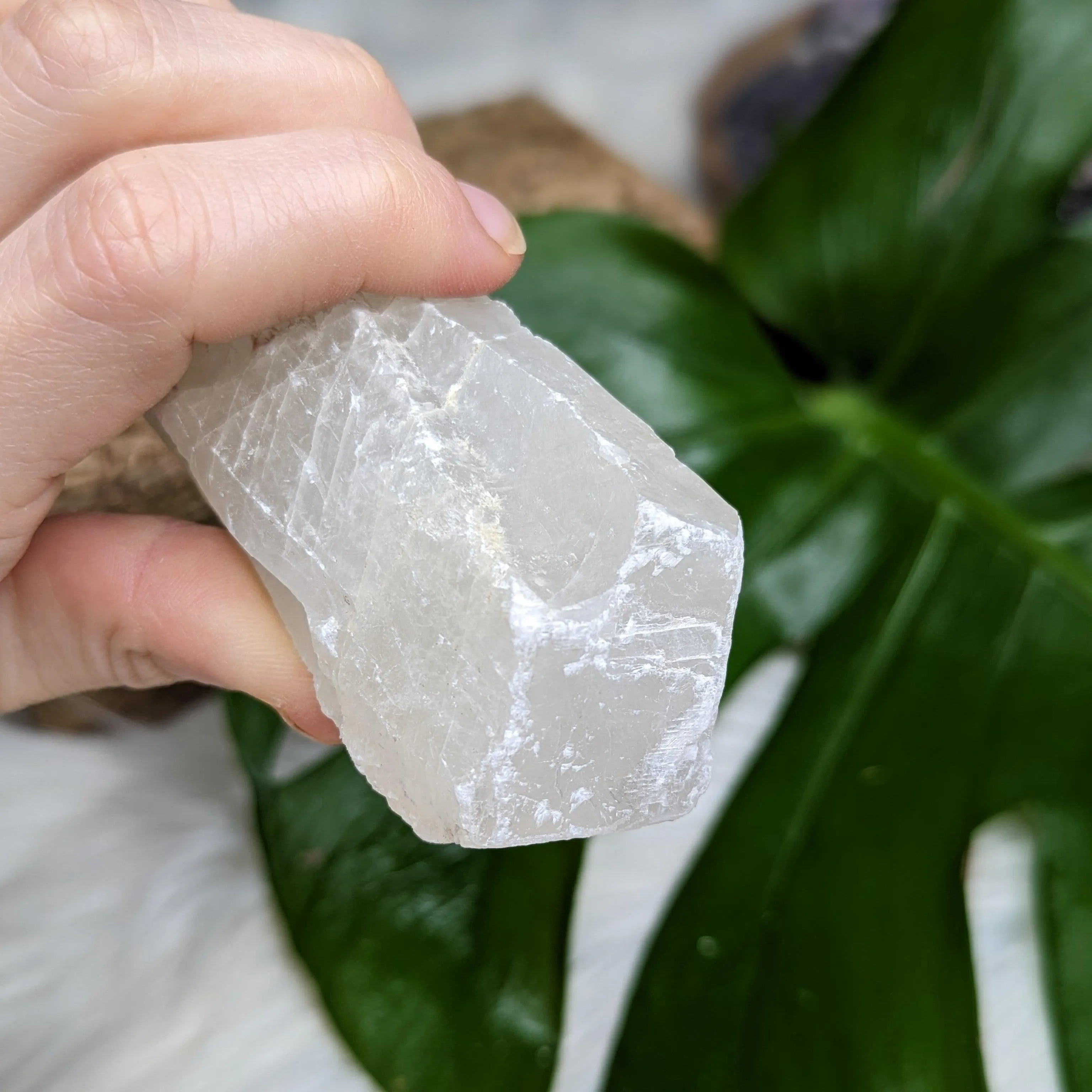 Chunk of Ice White Calcite Specimen from Mexico