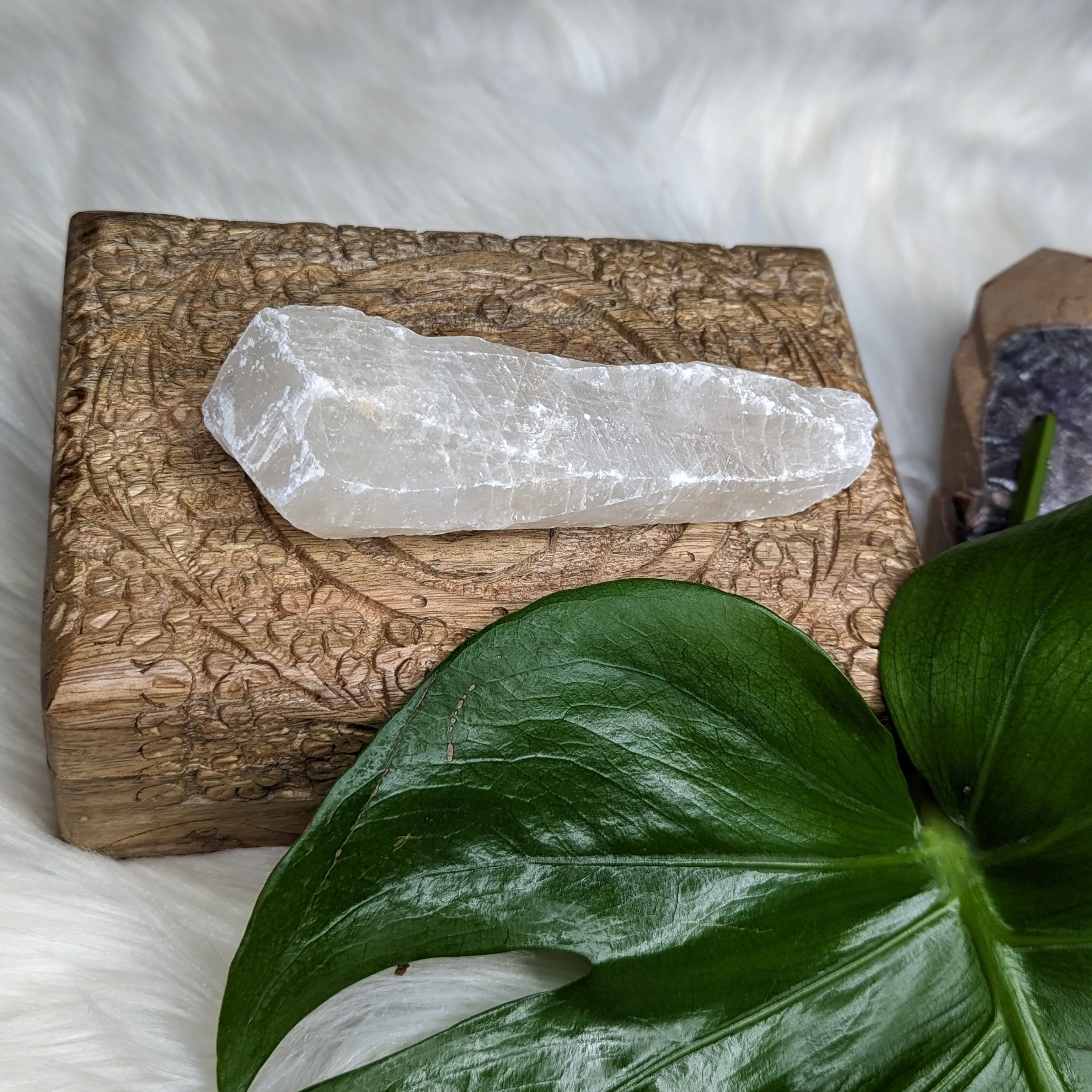 Chunk of Ice White Calcite Specimen from Mexico