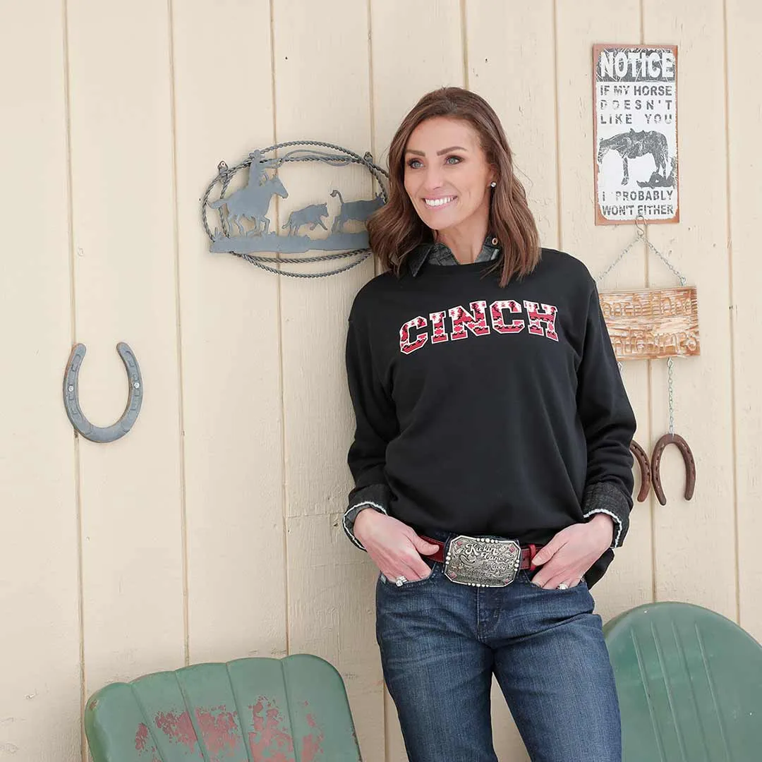 Cinch Women's Fleece Pullover Logo Sweatshirt