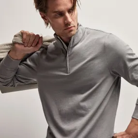 Clean Finish Jersey Half Zip - Silver Grey