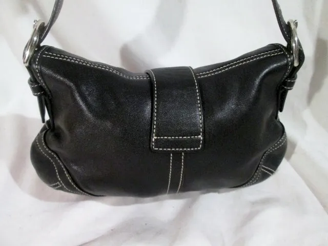 COACH 9247 SOHO Leather Hobo Handbag Satchel Purse Shoulder Bag BLACK