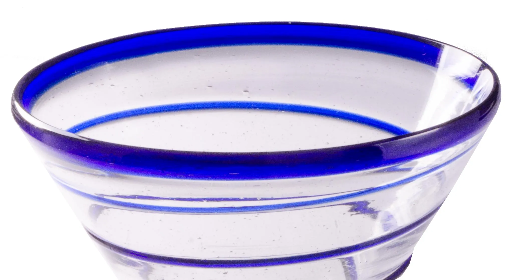 Cobalt Blue Spiral Margarita/Martini - 12 oz - Set of 4